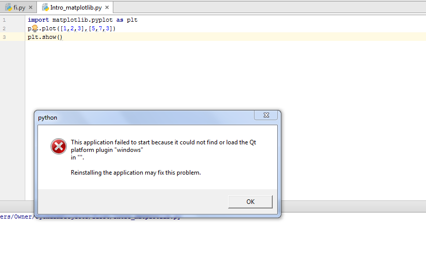 Qt Platform Plugin Windows Error
